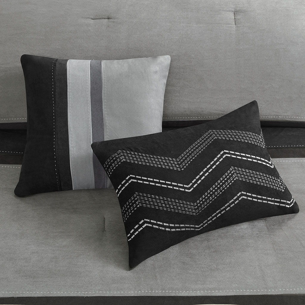 Palisades - King 7 Piece Comforter Set - Black