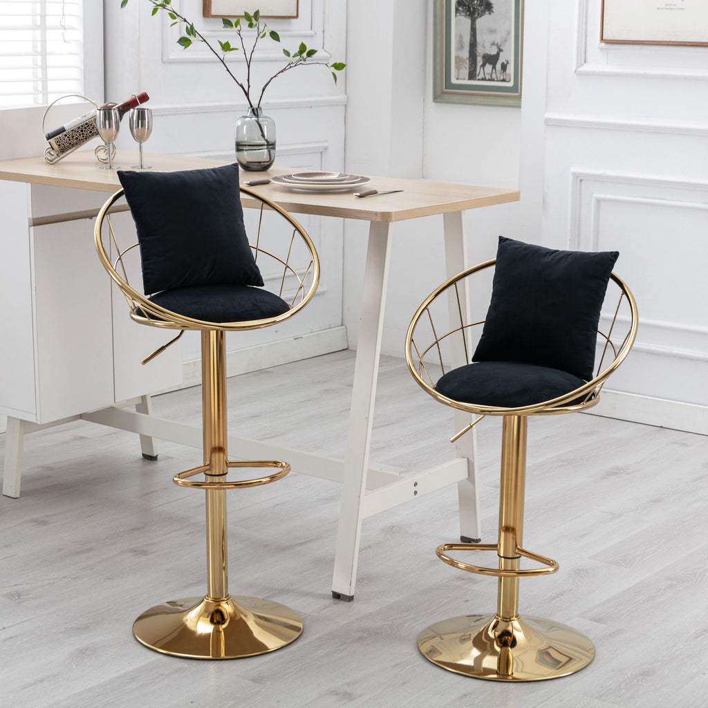 Unique Design Bar Chair, 360 Degree Rotation, Adjustable Height, Suitable For Dining Room And Bar