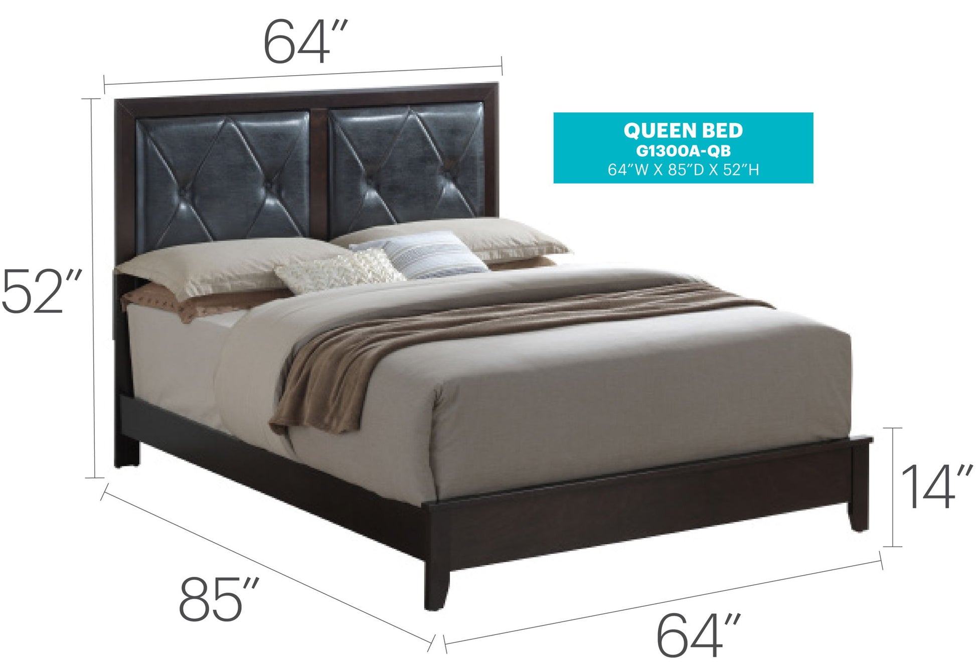 Padded Headboard Bed