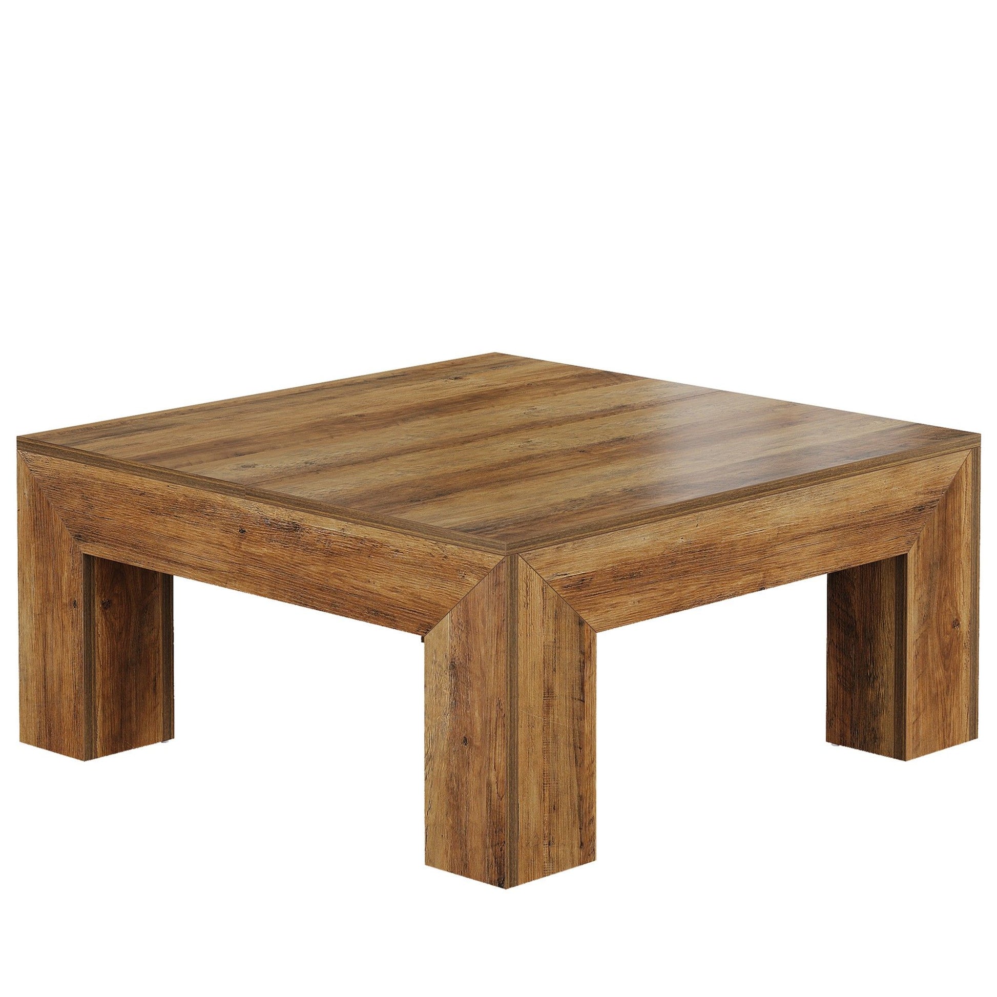 Square Coffee Table - Rustic Brown