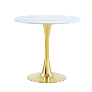 Round Dining Table & Thickened Top For Kitchen