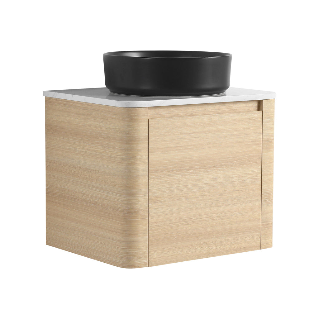 Mounted Bathroom Vanity With Art Sink & 2 Soft Close Doors