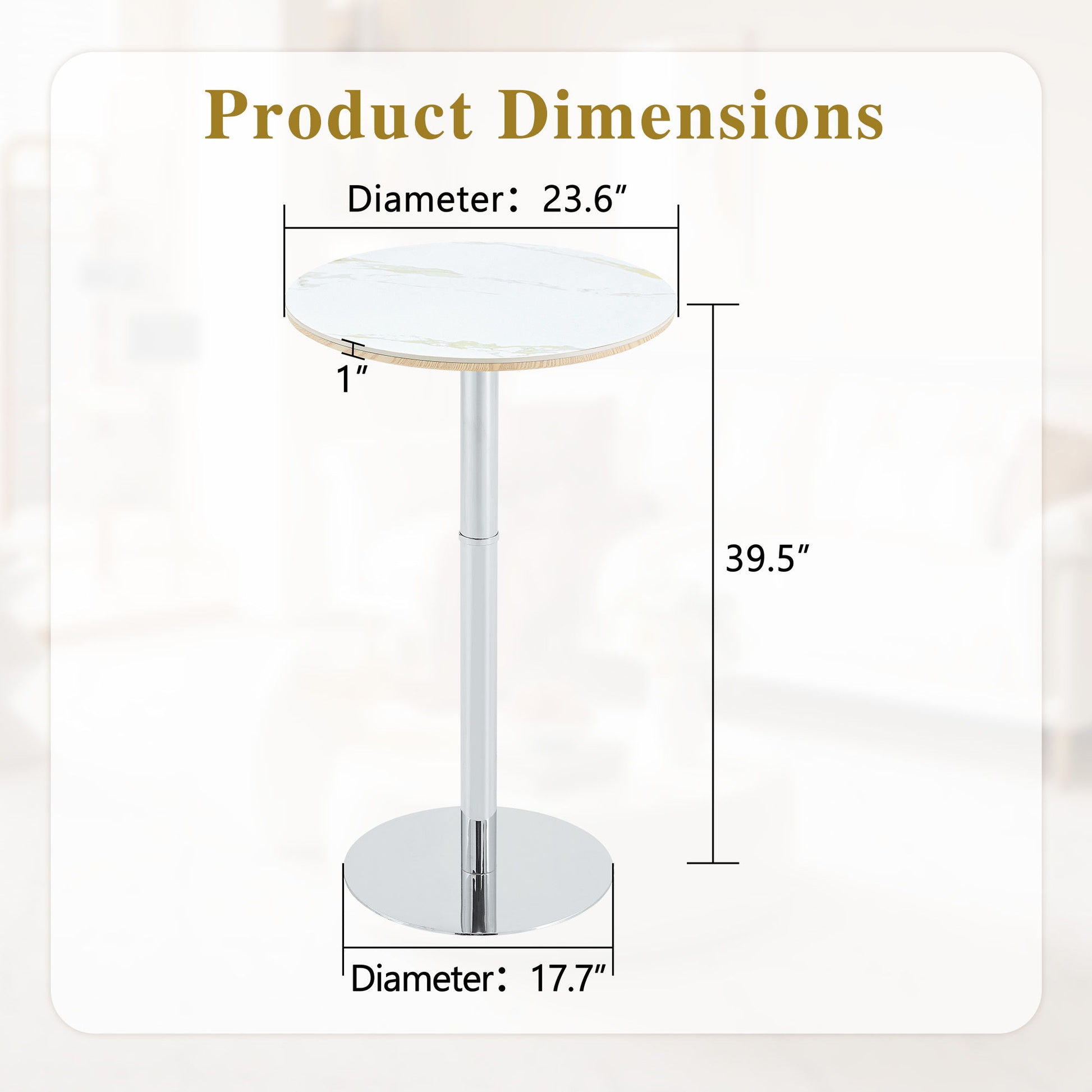 Contemporary Circular Bar Table