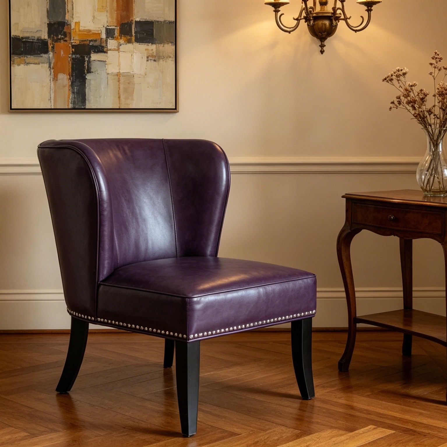 Accent Chair For Living Room - Purple