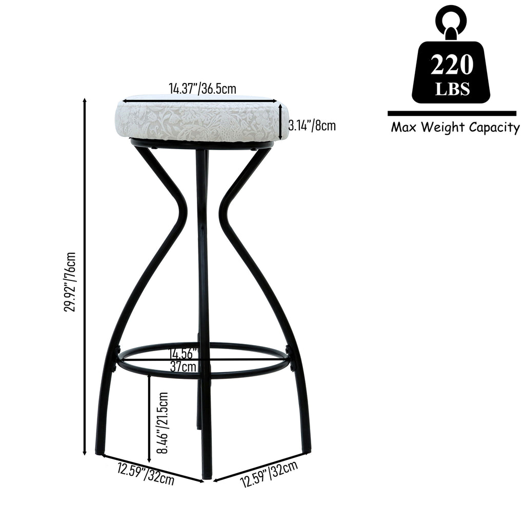 Modern Backless Bar Stools For Kitchen Island (Set of 2)