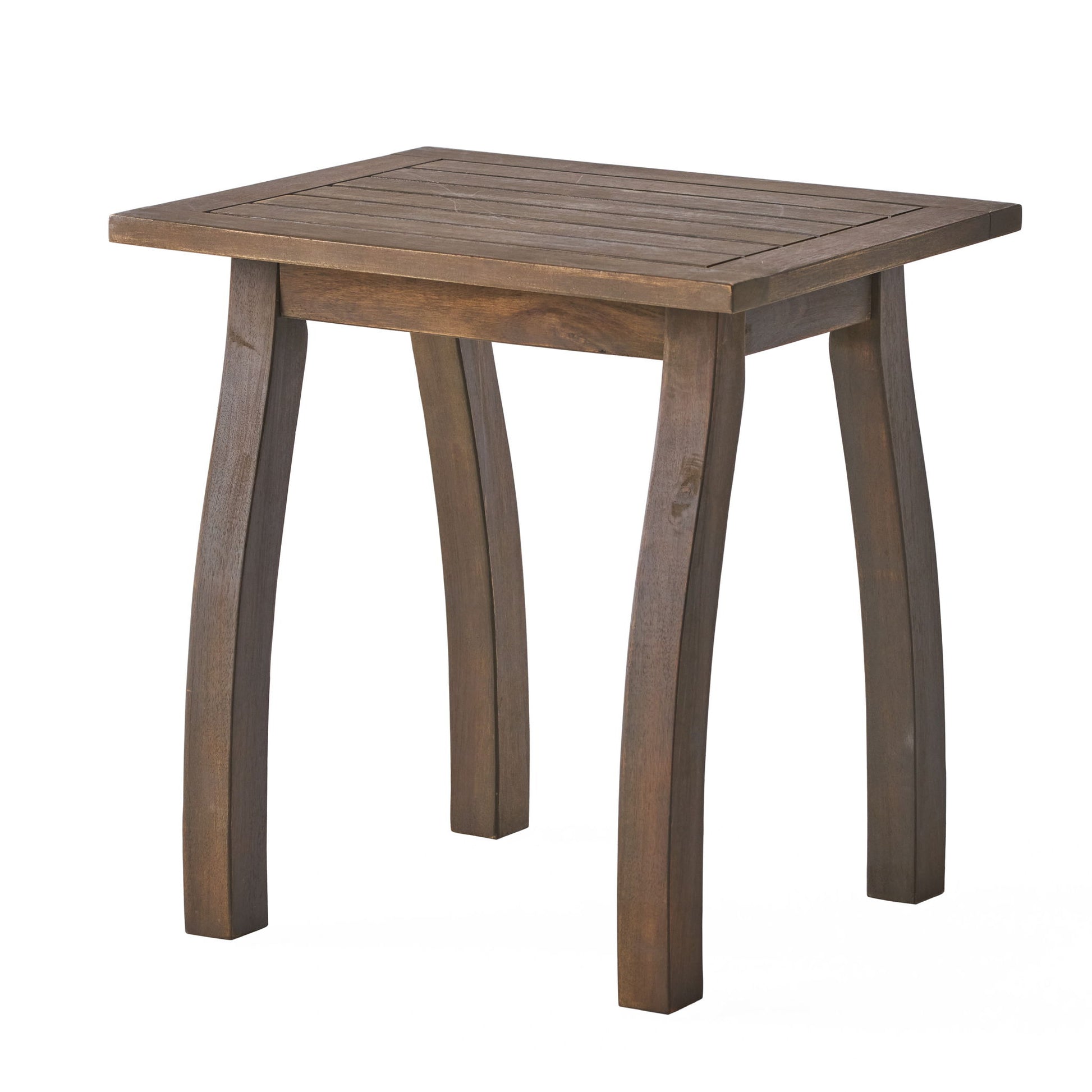 Kinesis - Outdoor Side Table With Slatted Top And Wood Frame