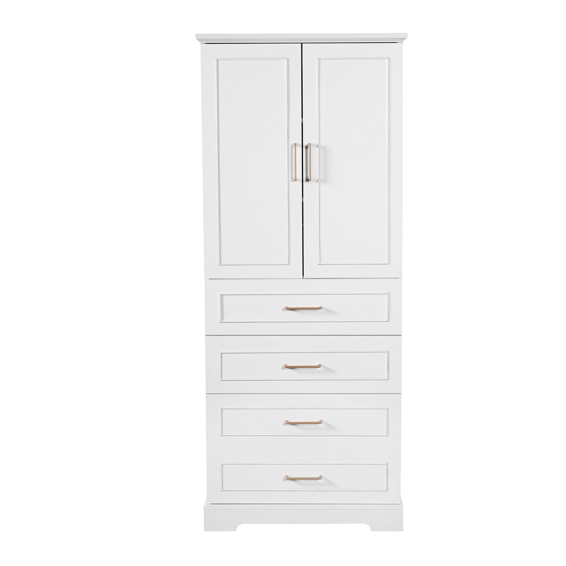 Freestanding Bathroom Cabinet With 3 Drawers, Adjustable Shelf, Soft Close Doors