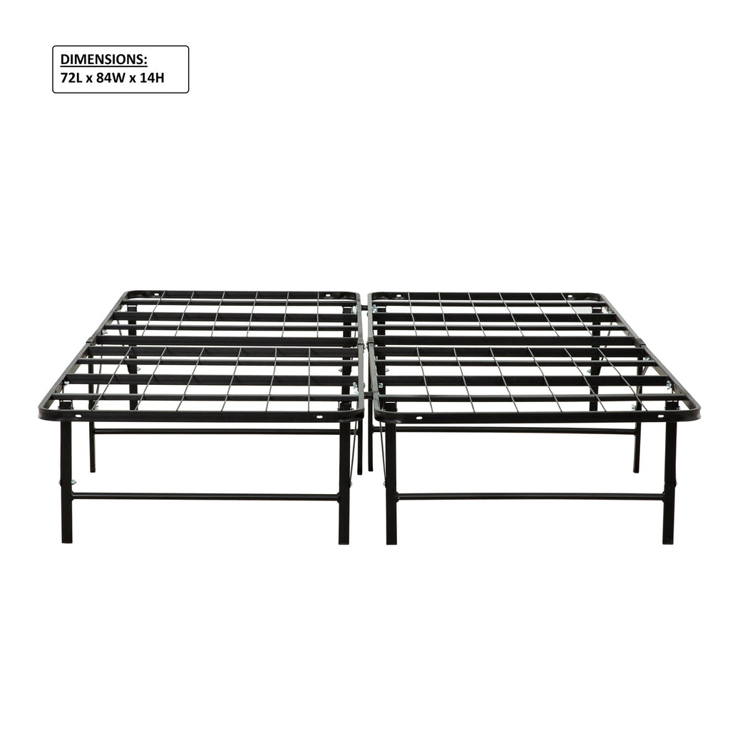 California King Size Bed Base, Mattress Foundation Bed Frame, Bedroom Furniture - Black