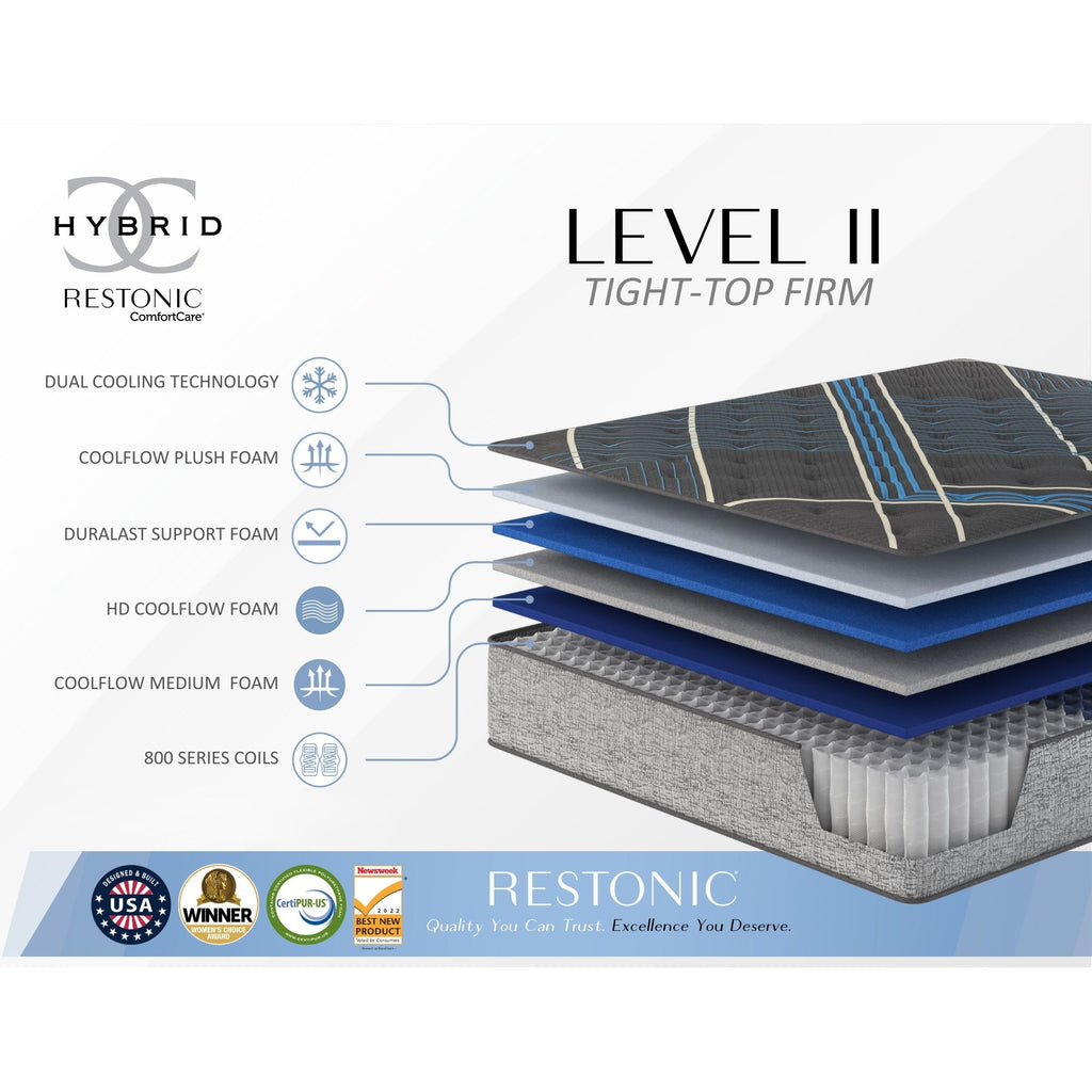 Tempagel - 13" Lux Firm Mattress With Advanced Cooling