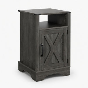 Farmhouse Nightstand, Charging Station & Storage