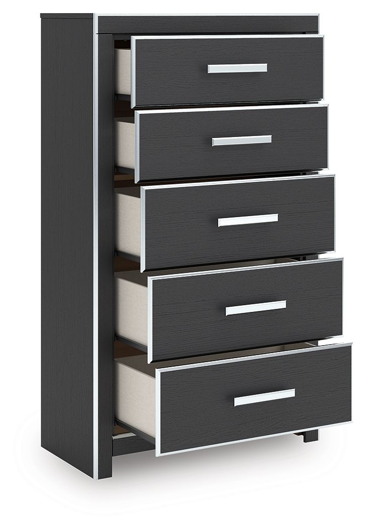 Zuraleus - Five Drawer Chest - Black