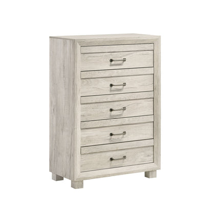 Fort Worth - 5 Drawer Chest - White