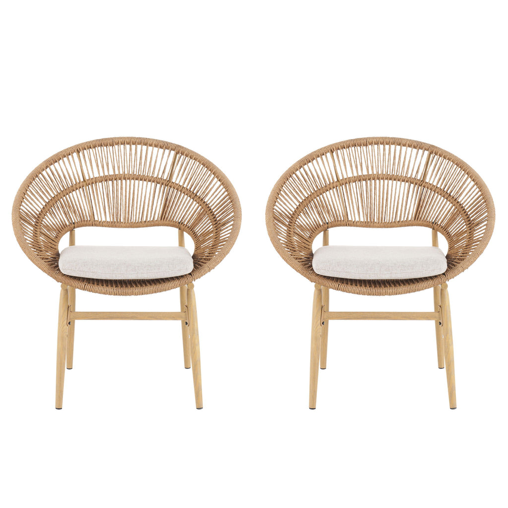 Cyril - Outdoor Papasan Style Dining Chair (Set of 2)