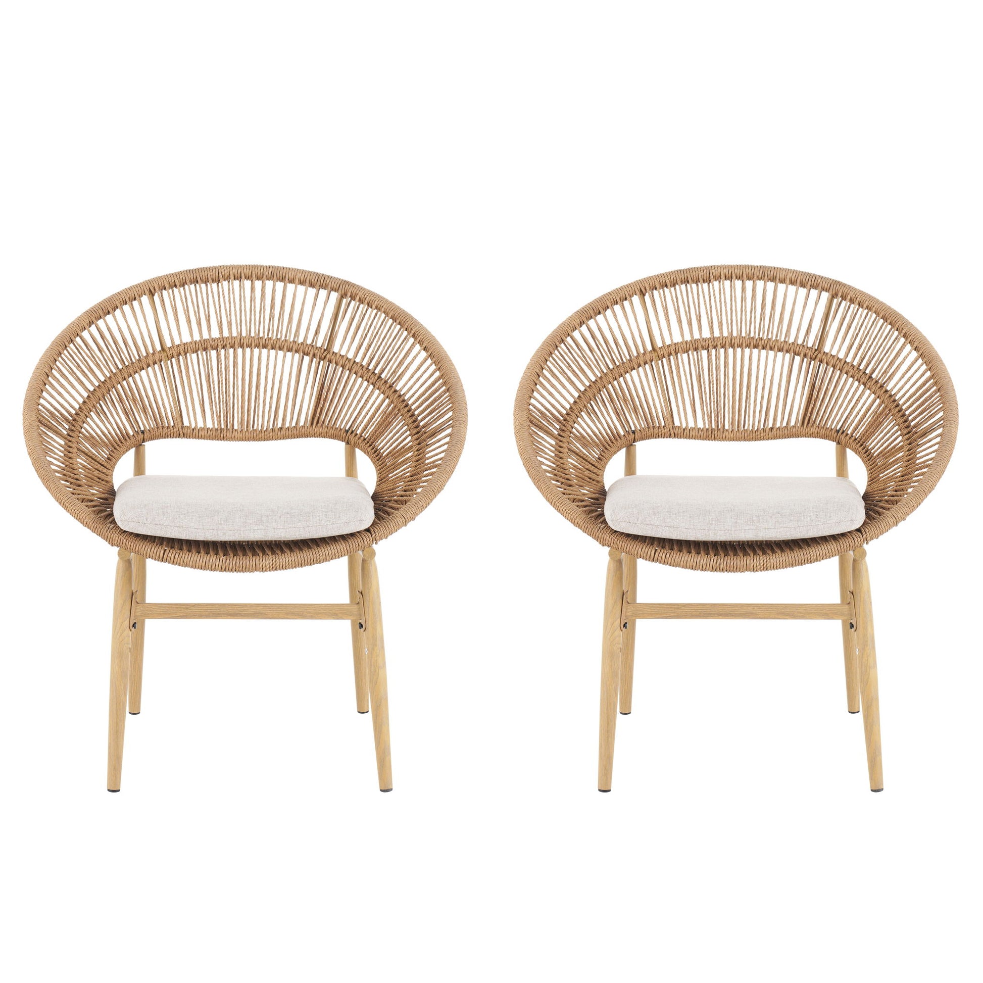 Cyril - Outdoor Papasan Style Dining Chair (Set of 2)