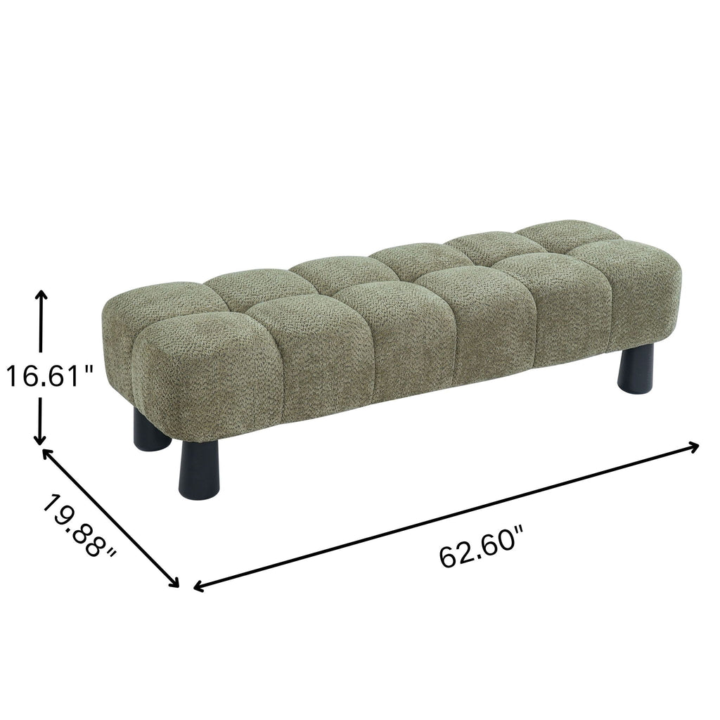 Luxury Upholstered Bench Ottoman