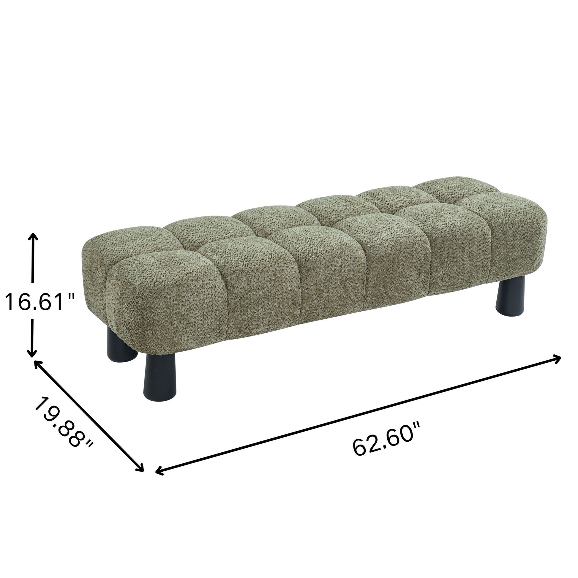 Luxury Upholstered Bench Ottoman