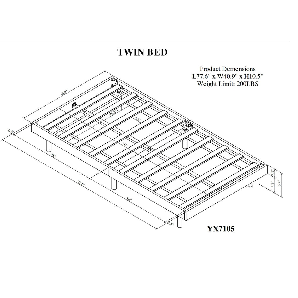 Modern Floating Platform Bed Frame