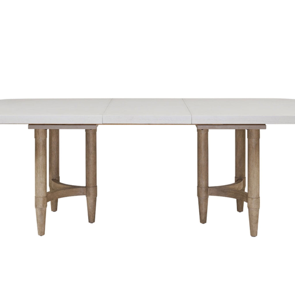 Triad - Double Pedestal Dining Table With Leaf - Sand