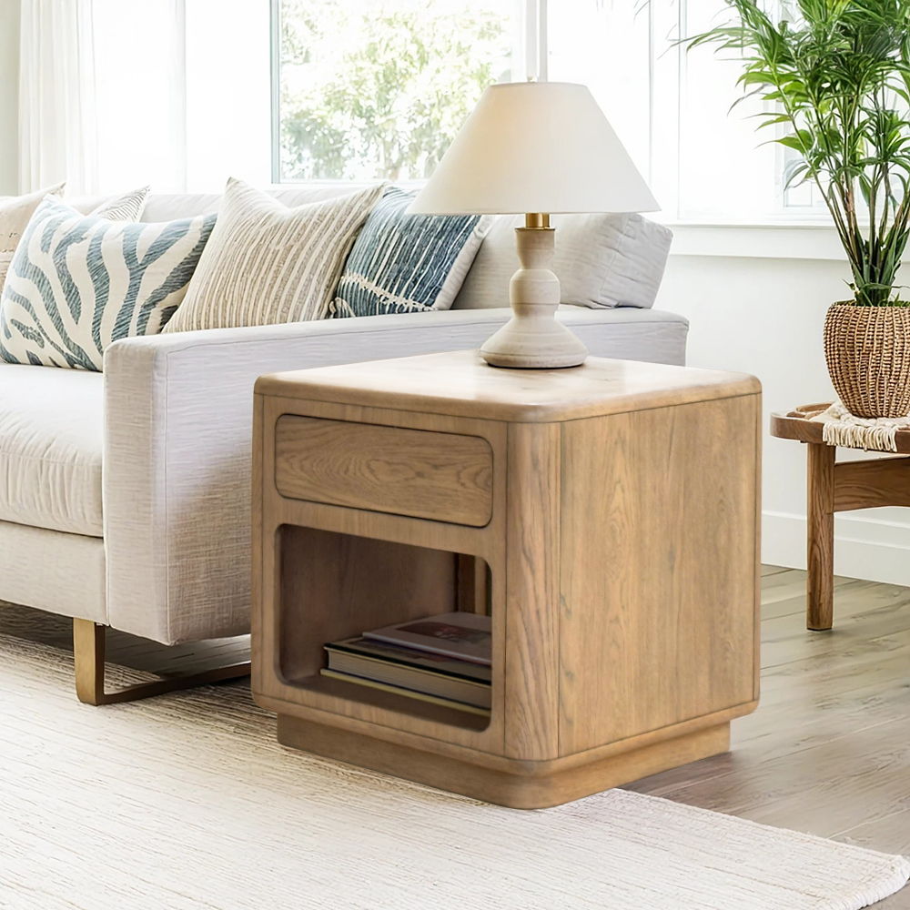 Emil - End Table - Driftwood