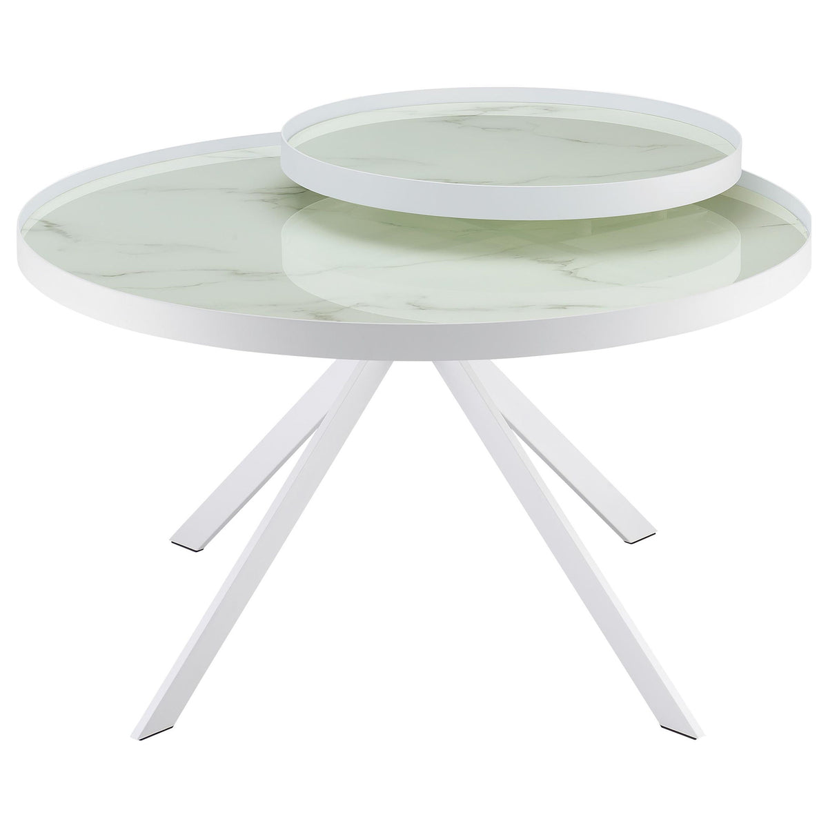 Shayne - Round Top Coffee Table With 2 Tier Design