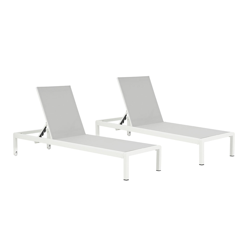 Outdoor Patio Chaise Lounge With 5 Reclining Positions