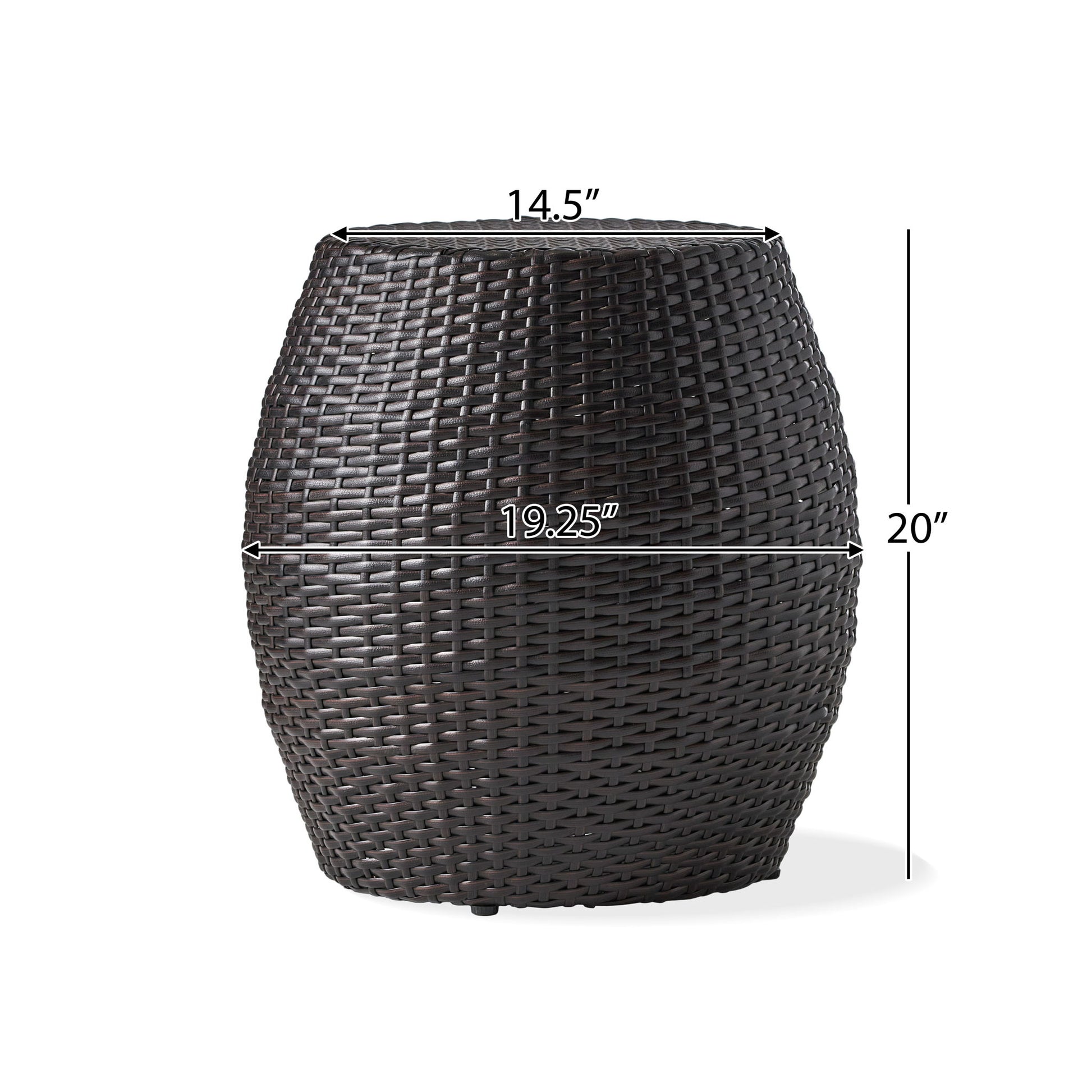 Outdoor Wicker Patio Side Table