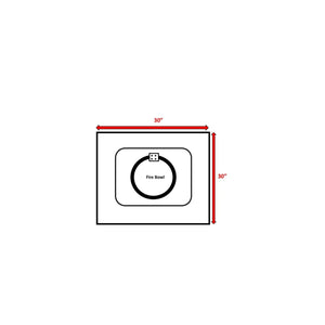 Durable Construction Outdoor Fire Pit Table With Lid - Gray