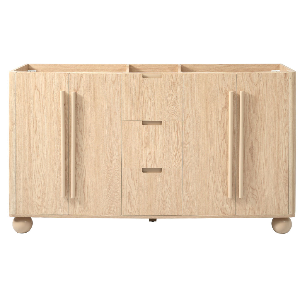 Bathroom Vanity Cabinet Only, 3 Drawers 4 Doors, Soft Close, Adjustable Shelf - Wood