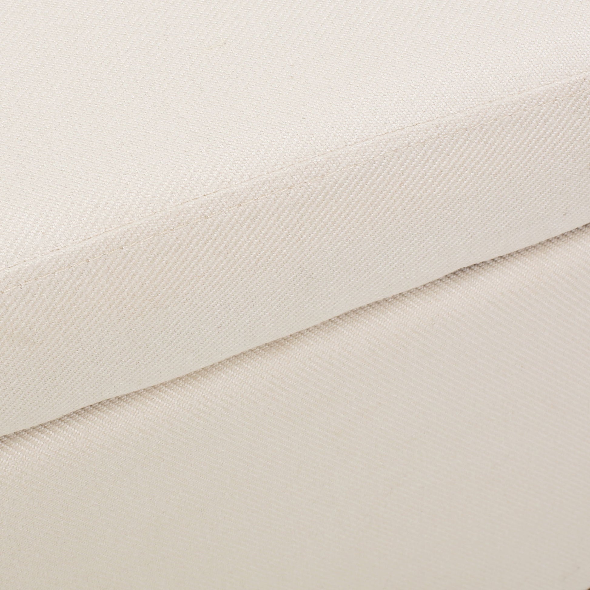 Upholstered Storage Ottoman With Nailhead Trim - Beige