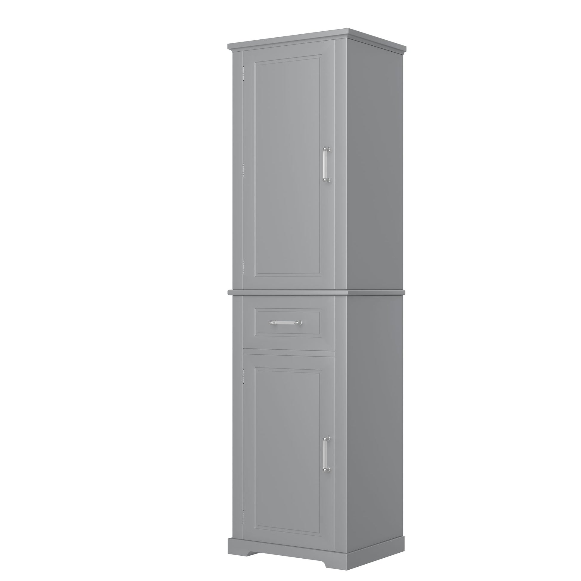 Tall Freestanding Bathroom Storage Cabinet With Adjustable Shelf, 2 Door Design