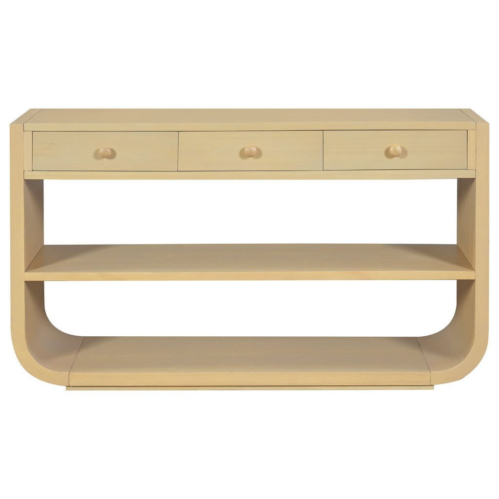 Console Table With 3 Soft Close Drawers & 2 Open Shelves