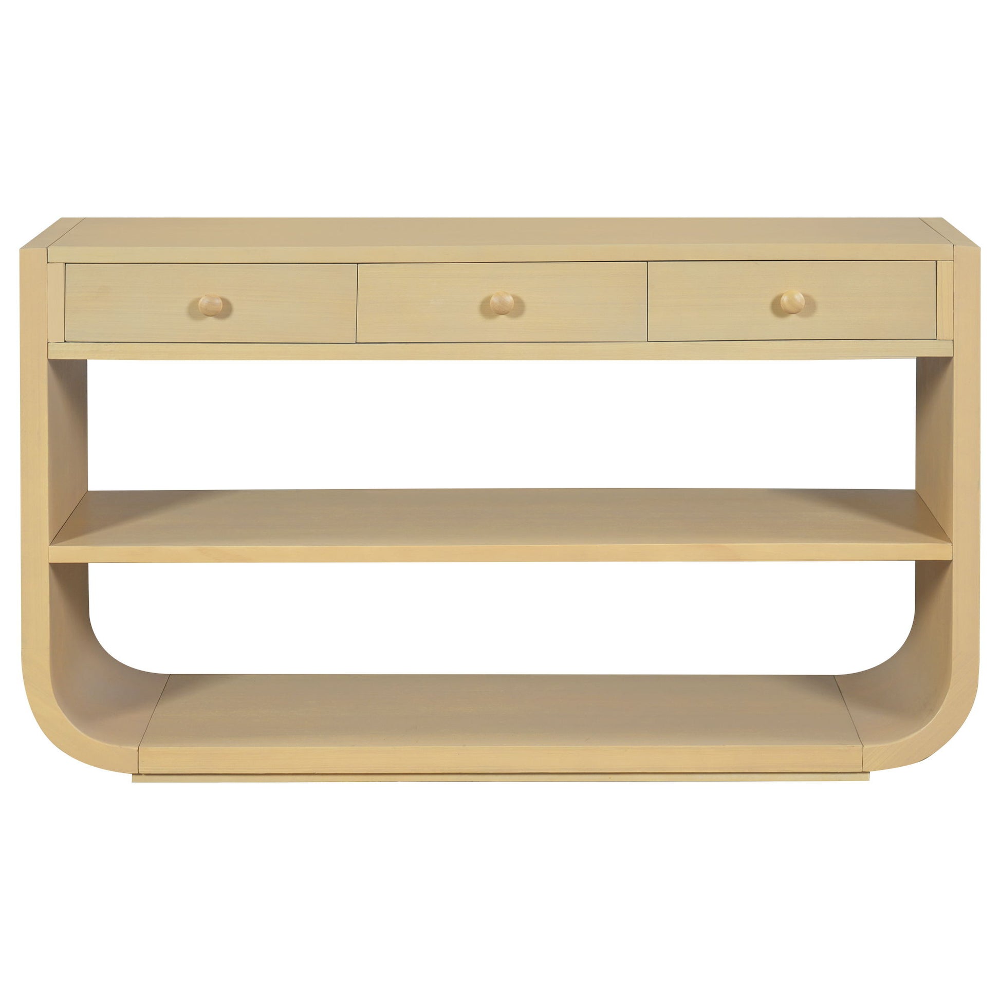 Console Table With 3 Soft Close Drawers & 2 Open Shelves