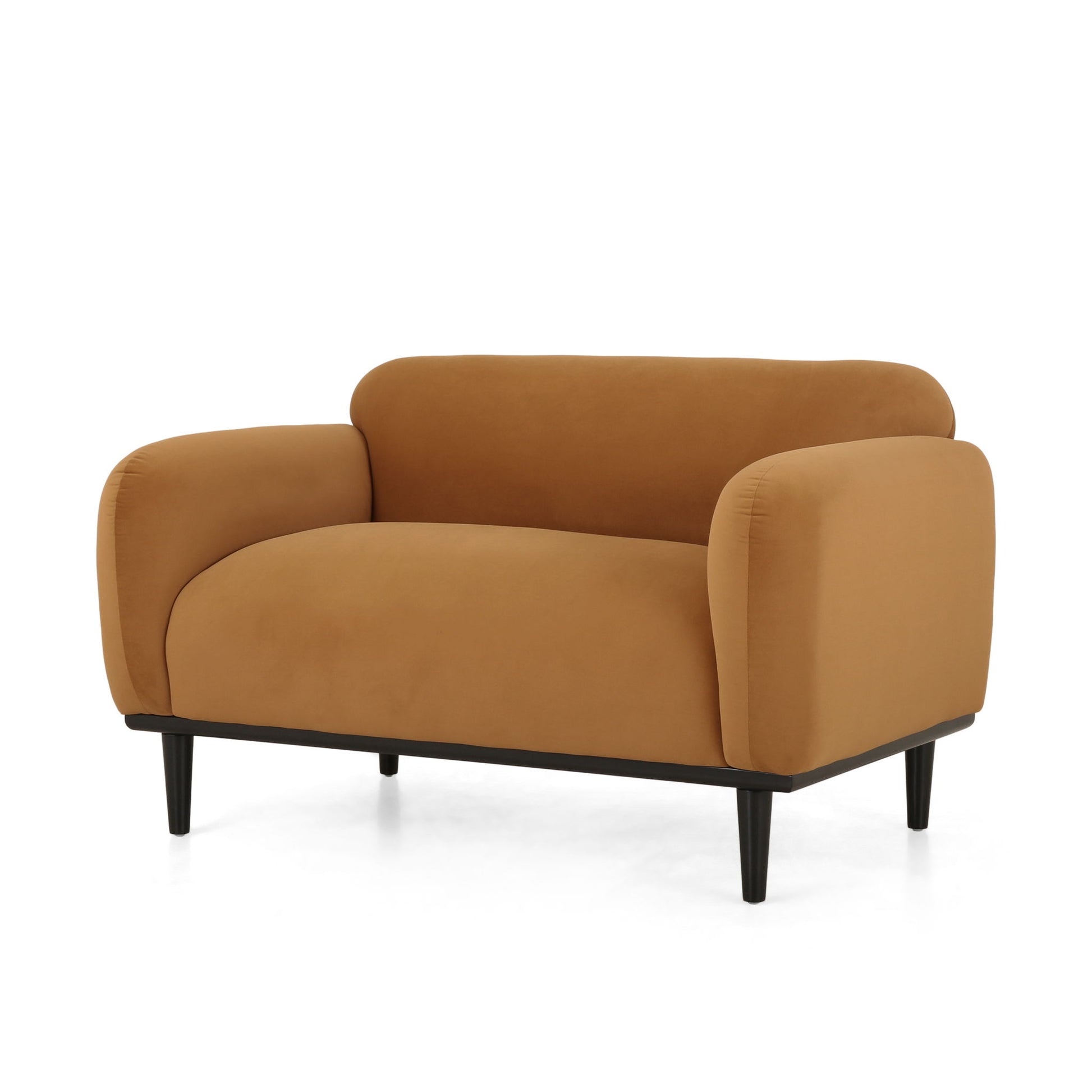Sway - Upholstered Loveseat With Wood Legs And Round Arms
