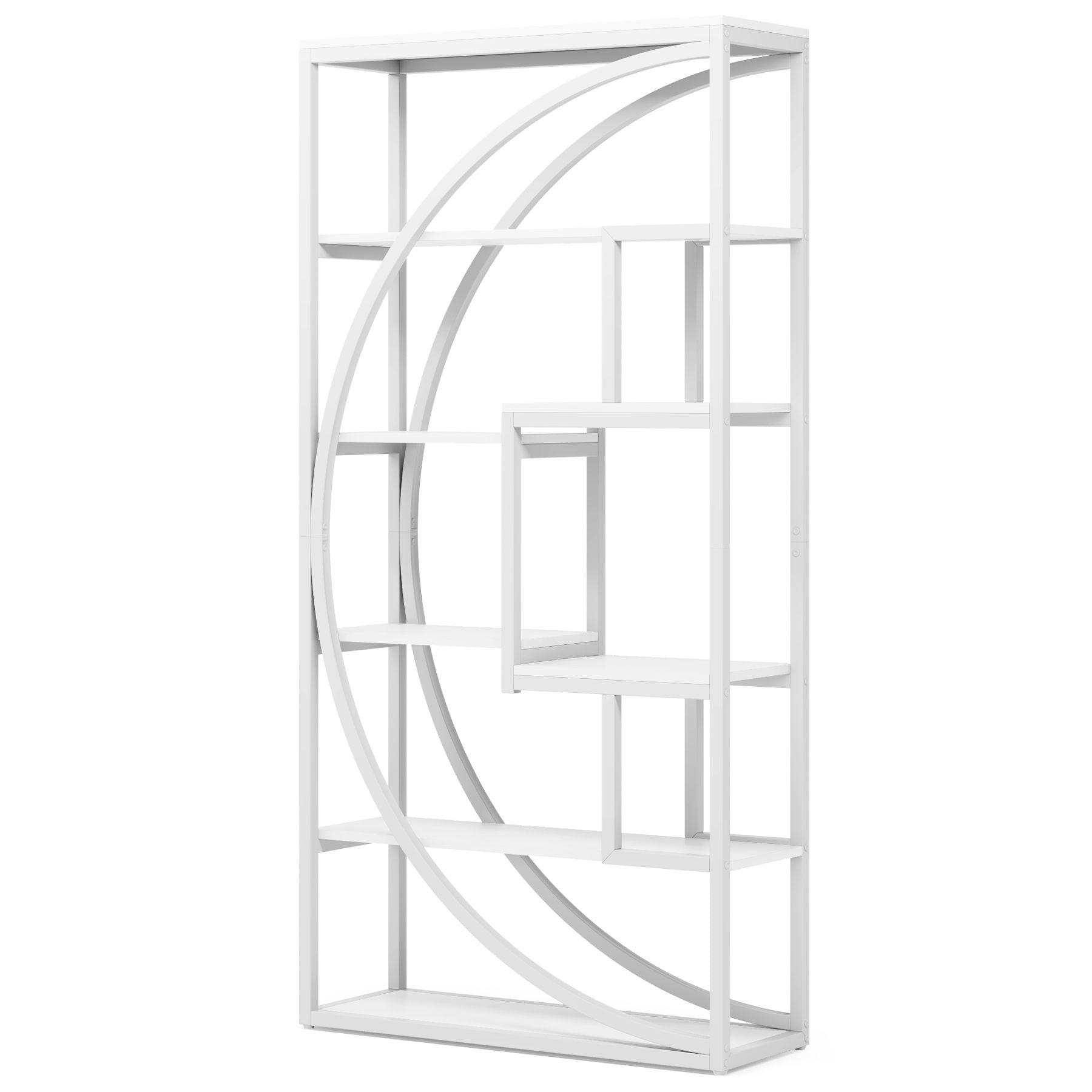 5 Tier Etagere Bookshelf With 8 Open Shelves Organizer For Living Room