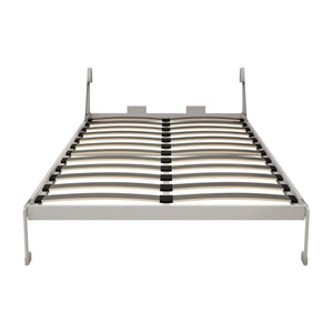 Queen Size Vertical Murphy Wall Cabinet Folding Bed With Automatic Legs - Gray