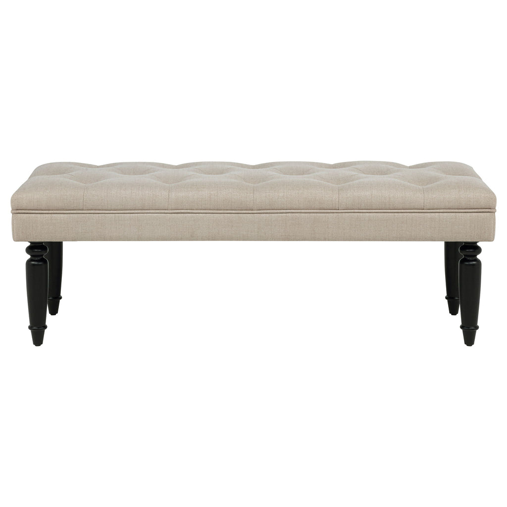 Upholstered Entryway Accent Bench - Beige