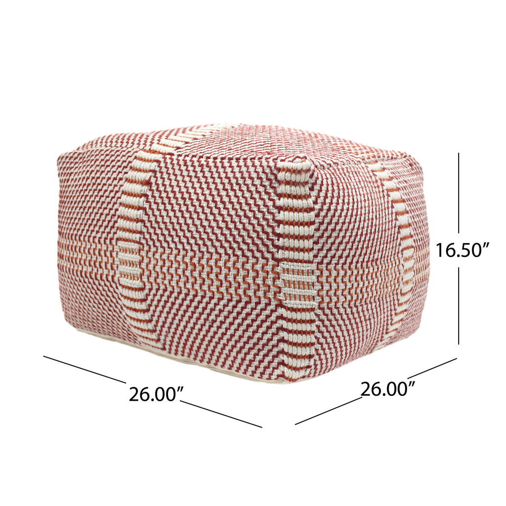 Morro Bay - Handcrafted Water Resistant Pouf - Multi Color