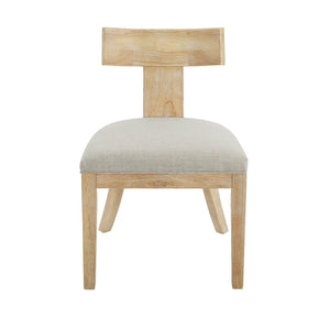 Modern Dining Chair With Fabric Upholstery In Elegant Design - Linen