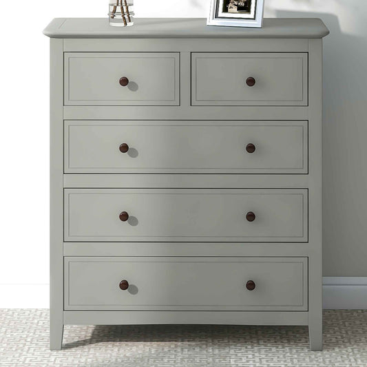 Gewnee - Modern 5 Drawers Chest - Gray