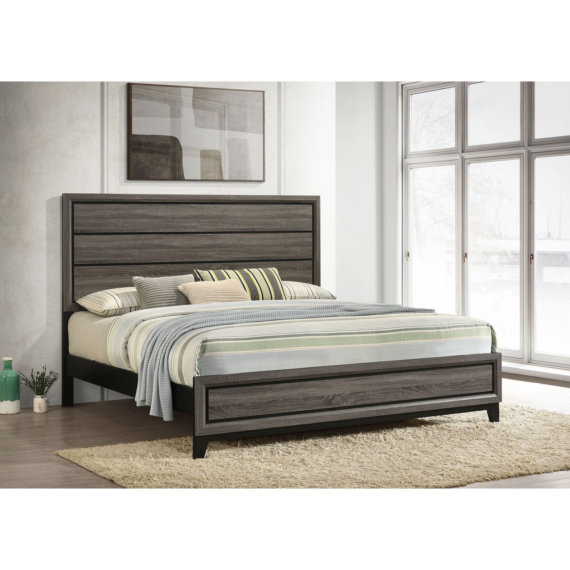Carina - Eastern King Bed - Oak