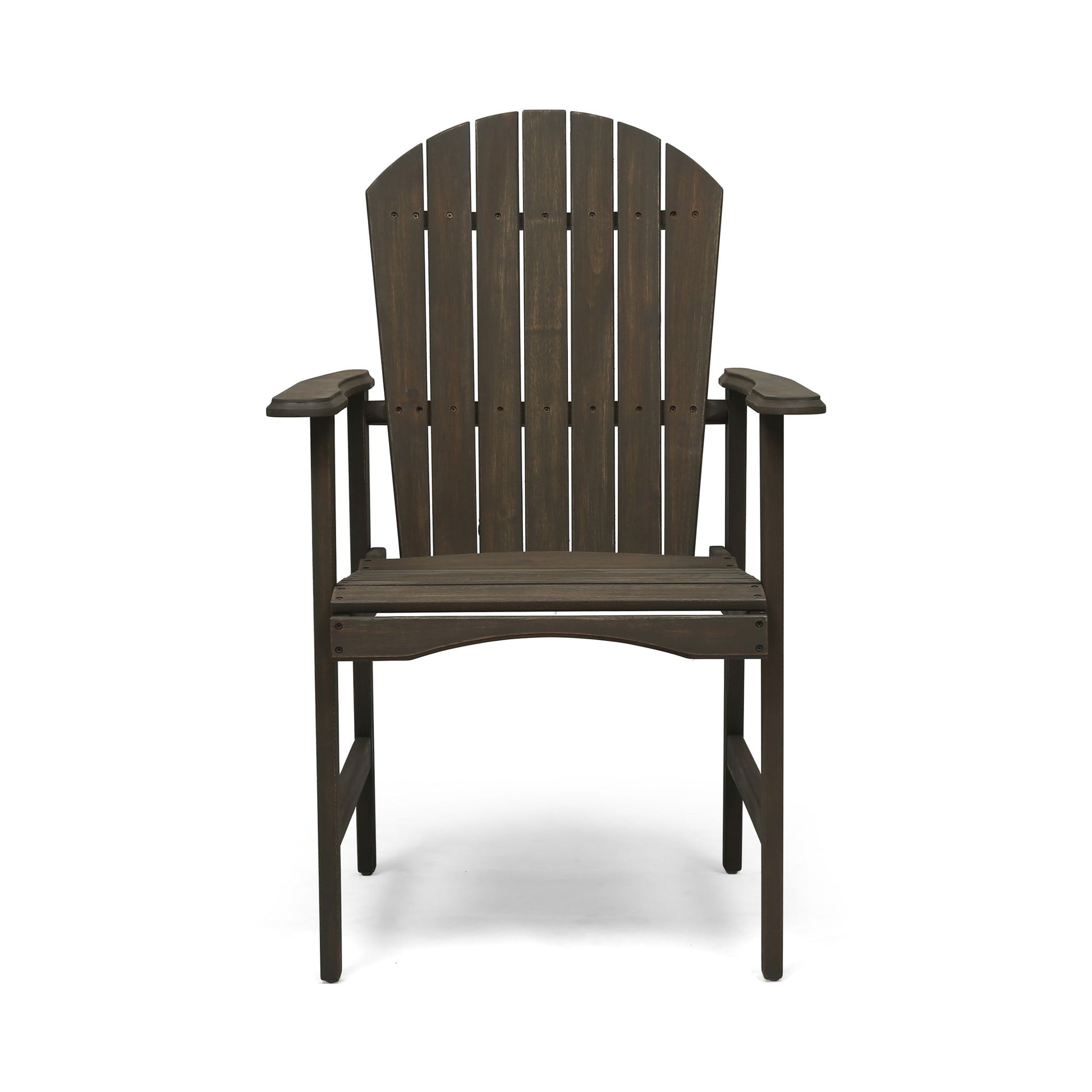 Outdoor Weather Resistant Acacia Wood Adirondack Dining Chairs (Set of 2)