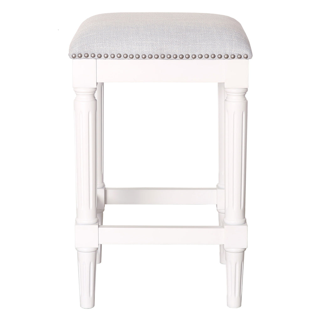 Square Stool With Upholstered Seat