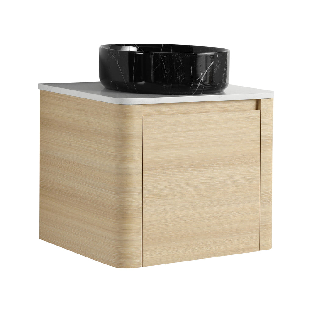 Mounted Bathroom Vanity & Art Sink & 2 Soft Close Doors