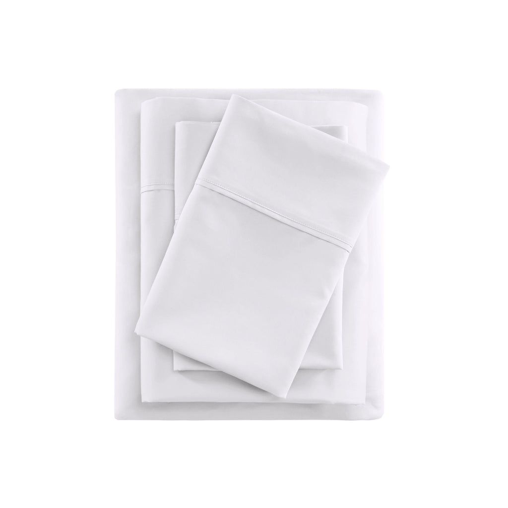 600 Thread Count - Cooling Cotton Blend 4-Piece Sheet Set - White
