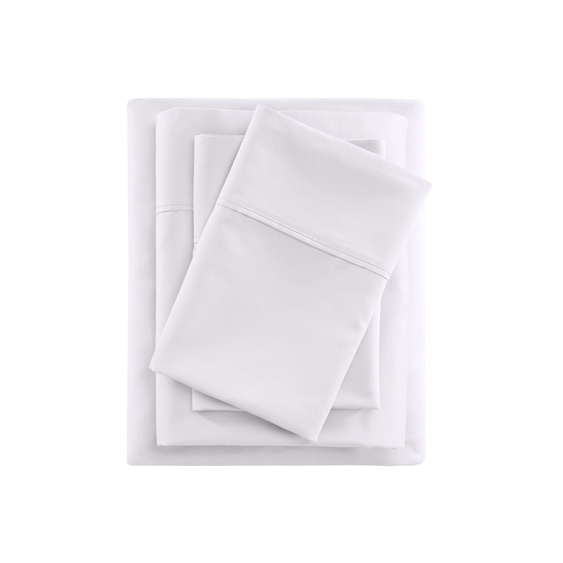 600 Thread Count - Cooling Cotton Blend 4-Piece Sheet Set - White