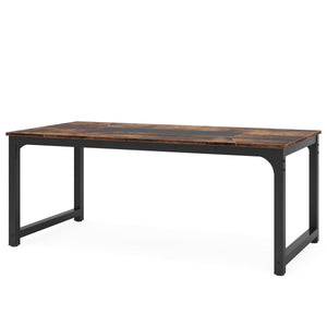 Rectangular Kitchen & Dining Room Table - Brown / Black
