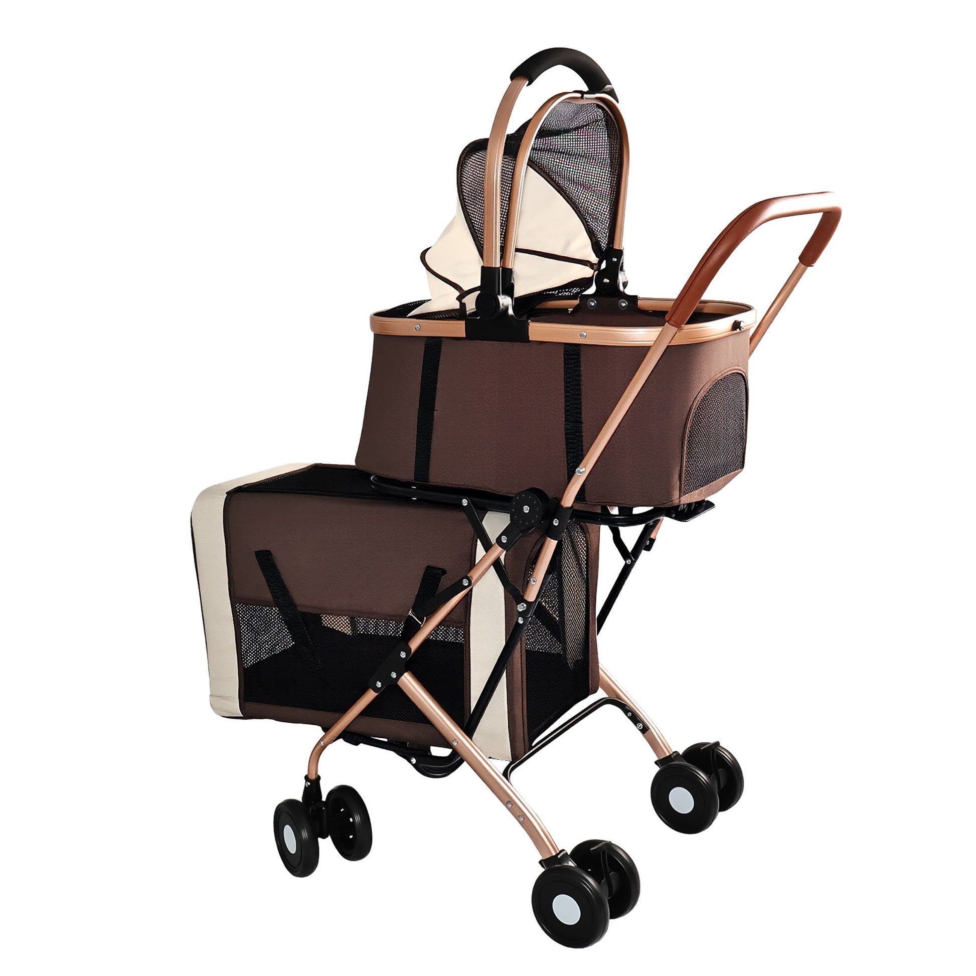 Double Pet Stroller For Dogs And Cats
