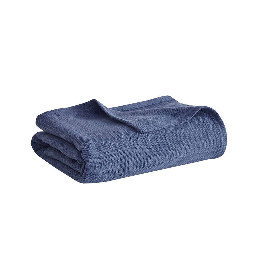 Freshspun Basketweave - Twin Blanket - Navy