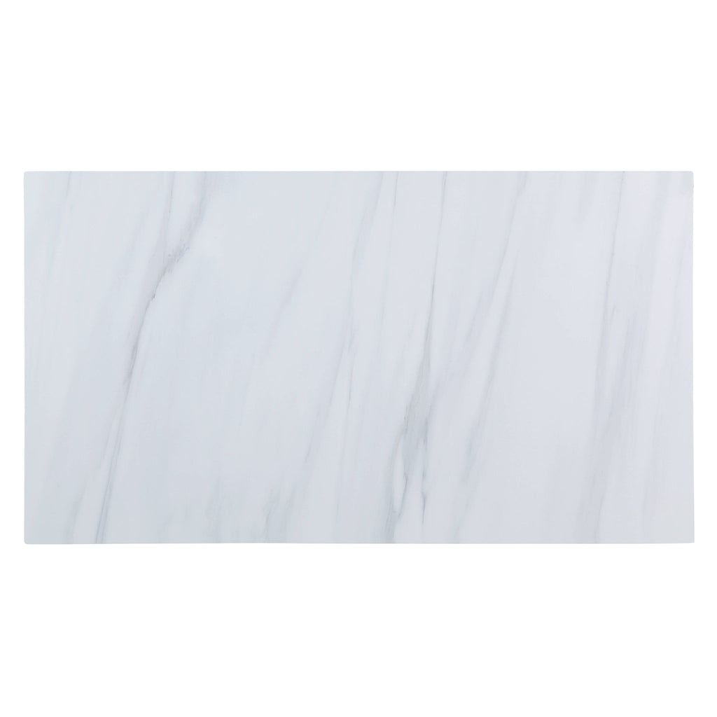 Enapay - Marble Top Top Kitchen Island - Gray