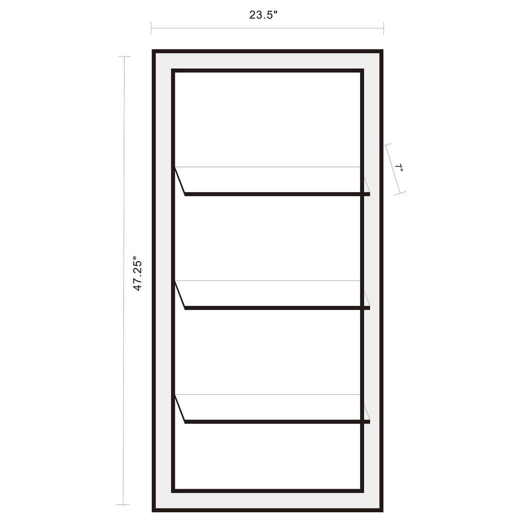 Cardinal - 3 Shelf Wall Mirror - Silver
